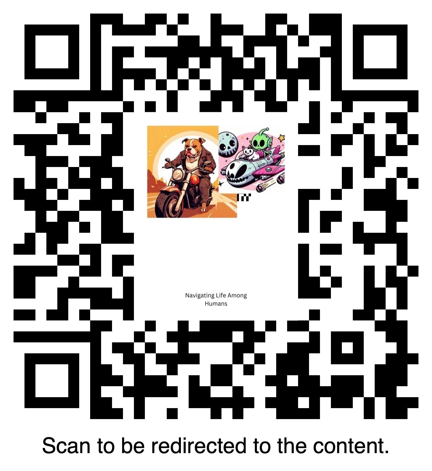 QR code with Changeling logo and the directive Scan to be redirected to the content.